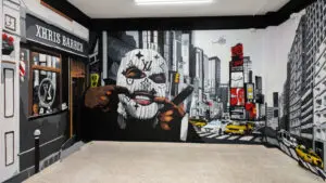 Graffiti mural realista