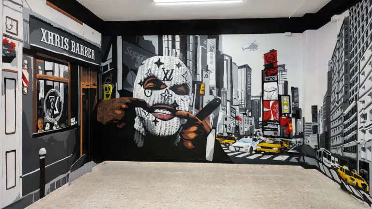 Graffiti mural realista