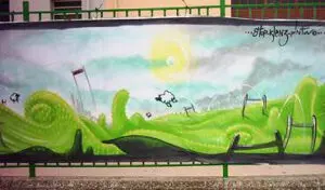 Mural con paisaje