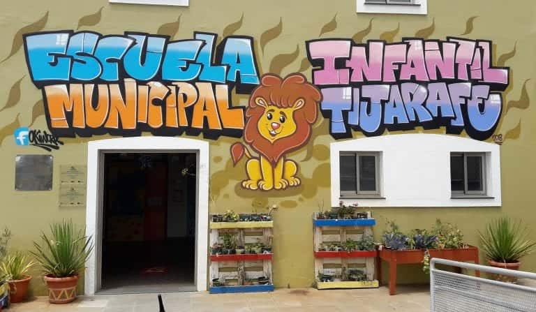 Graffiti colegio, trabajo de Okiwork