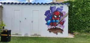 Graffiti Spiderman cómico