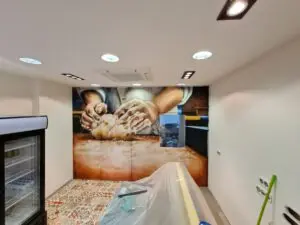 Mural realista panadería
