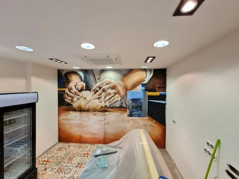 Mural realista panadería