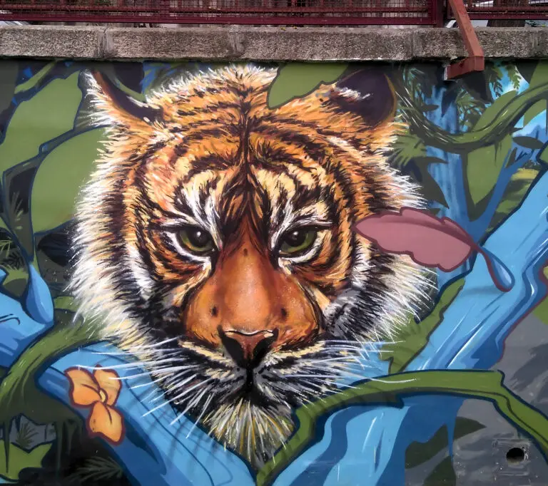 Mural naturaleza, trabajo de Carlos Perez