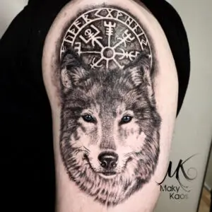 Wolf & Viking — Tatuajes realistas