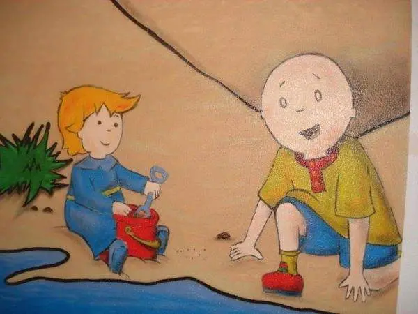 Habitación con dibujo infantil