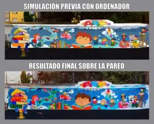 Mural: Colegio parque Sta. Ana, Valencia.