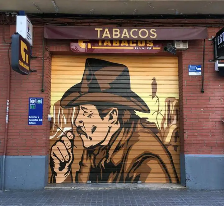 Mural para Estanco Poeta Altet, Valencia.
