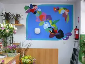 Mural interior floresteria