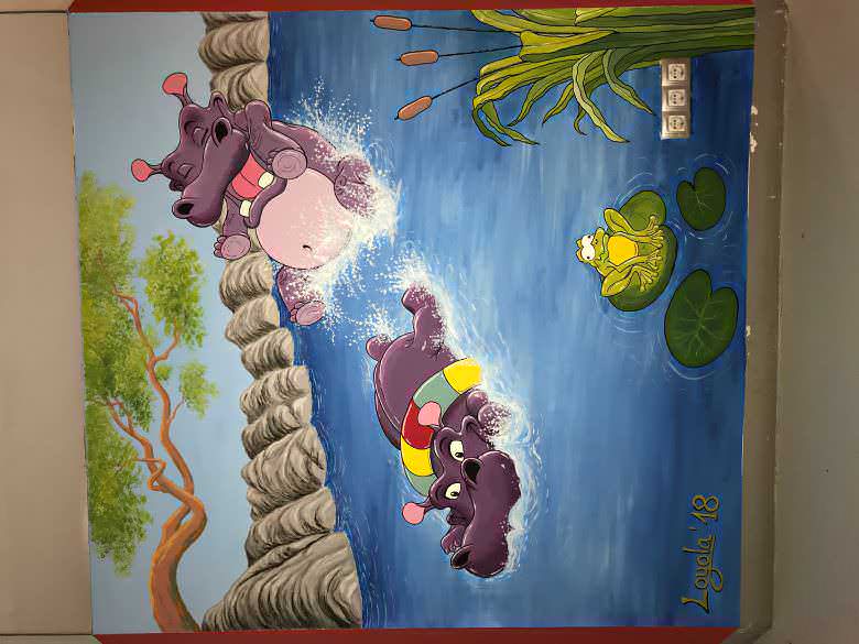 Murales en gym Arenal (Vigo)
