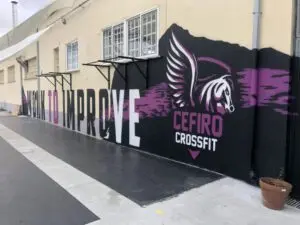 Graffiti gimnasio Crossfit Cefiro