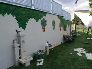 Mural: Fachada decorativa para jardín