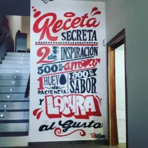 Decoración bar con graffiti