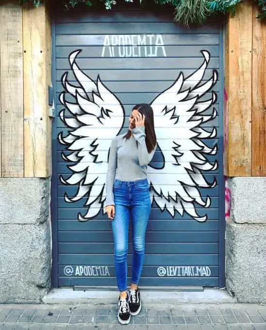 Mural Alas de ángel para tienda Apodemia