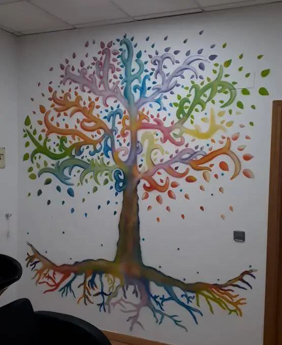 Mural árbol de la vida, trabajo de Xanti5