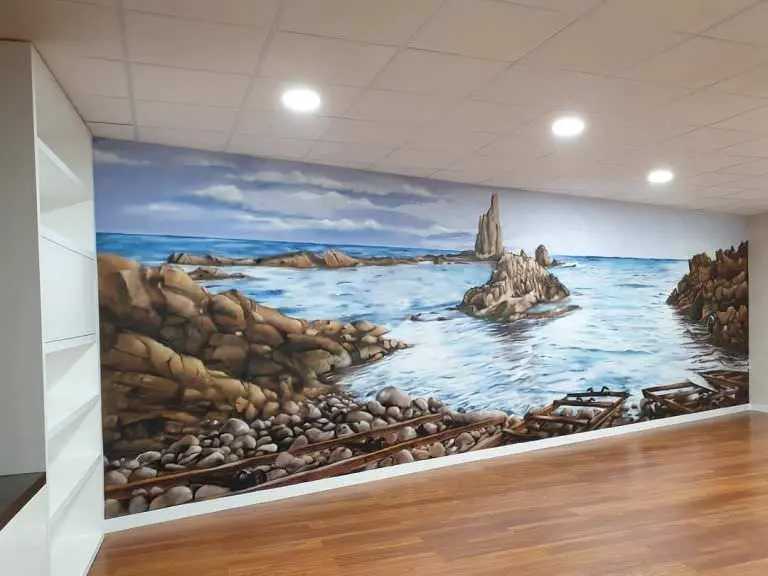 Mural paisaje: Arrecife de las sirenas