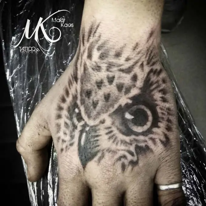 Tattoo Owl Face