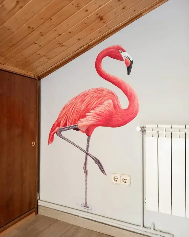 Mural interior, trabajo de Carlos Perez