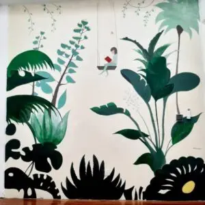 Ilustración infantil en mural