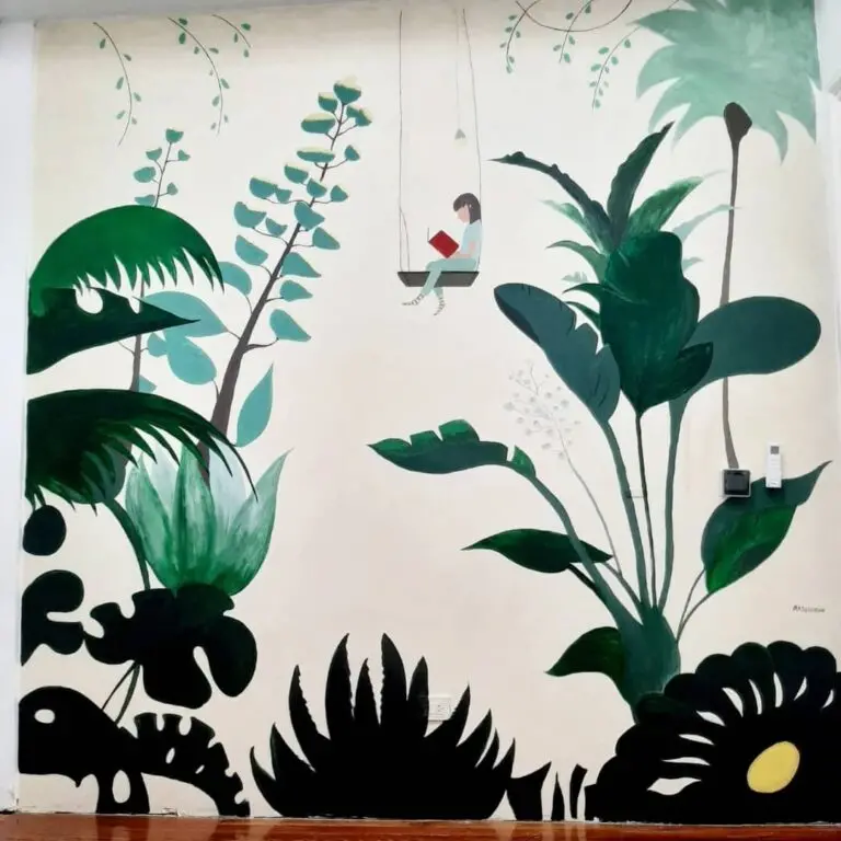 Ilustración infantil en mural