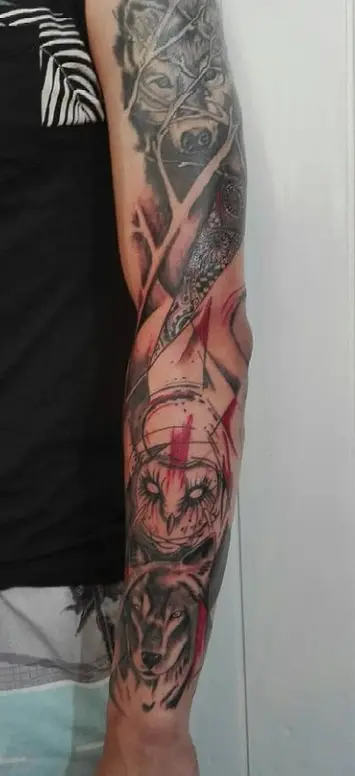 Trash Polka Tatuaje en el brazo