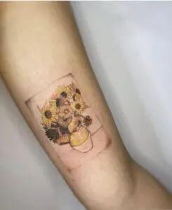 Girasoles de Van Gogh — Tatuajes realistas
