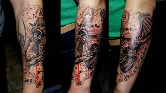 Tatuaje antebrazo con pistola