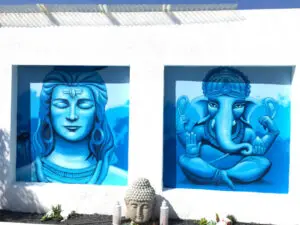 Graffiti en piscina