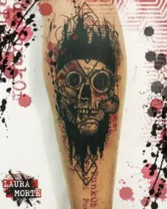 Tatuaje Calavera Punki