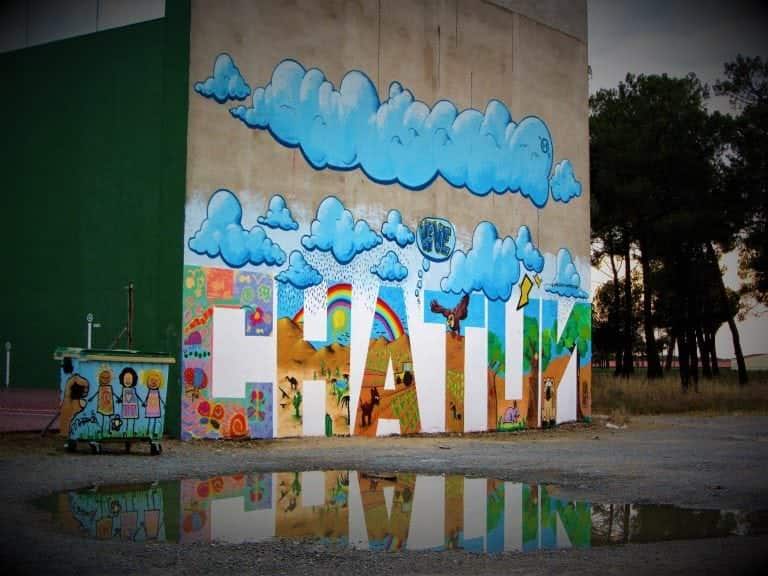 Graffiti: Chatún Mural en Frontón, trabajo de Ruralgraff