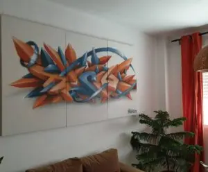 Cuadro decorativo con Graffiti para el salón