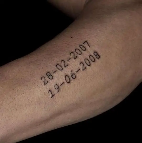 Tatuaje de fecha