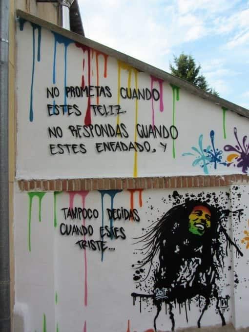 Graffiti Bob Marley, trabajo de Ruralgraff
