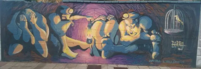Graffiti Mineros, trabajo de Alejandro Lorenzana