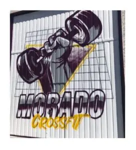 Decoración de puerta Cierre con un mural