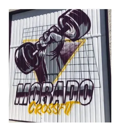 Decoración de puerta Cierre con un mural