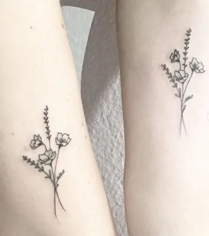 Minitattoo ramito de flores, trabajo de Uonk55