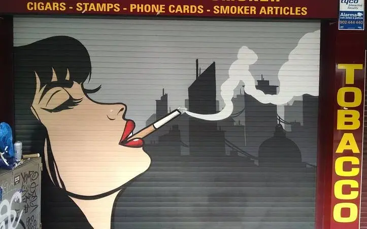 Mural decorativo estanco de tabaco