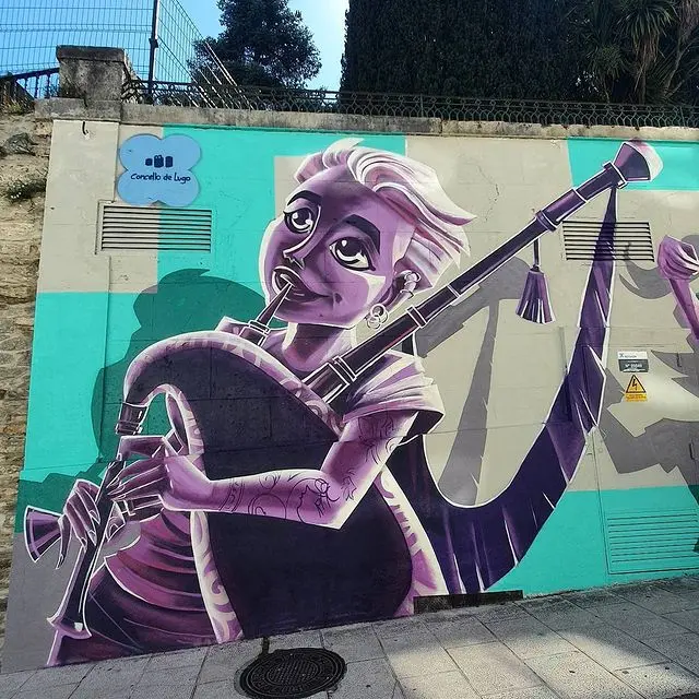 Graffiti gaitera en Lugo