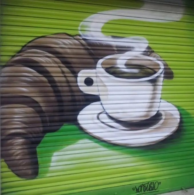 Decoración persiana para cafeteria