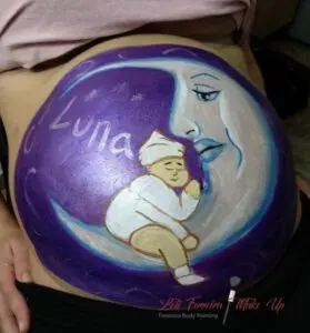 Belly painting Málaga Luna