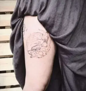Tatuaje: Yin Yang lobuno ?☯️?