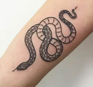 Tatuaje de serpiente en el brazo