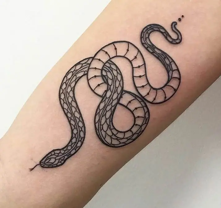Tatuaje de serpiente en el brazo