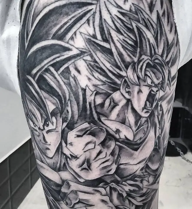Tatuaje de Dragon Ball Z, trabajo de Juan Romera