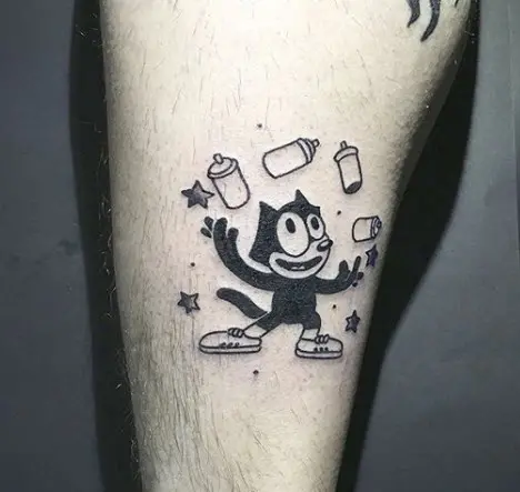 Tatuaje Felix el gato