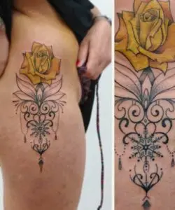 Tatuaje mandala cadera