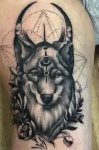 Tatuaje husky siberiano