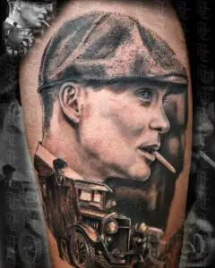 Tatuaje de la serie The Peaky Blinders — Tatuajes hiperrealistas