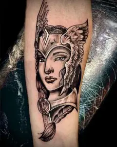 Tatuaje de una Guerrera Vikinga